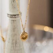 North Star Necklace & Pendant, 18k Gold Plated.